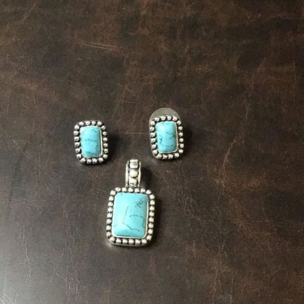 Earrings and pendant set from estate sale